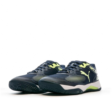 Chaussures de Padel Noire/Jaune Homme Puma Solarcourt