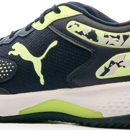 Chaussures de Padel Noire/Jaune Homme Puma Solarcourt