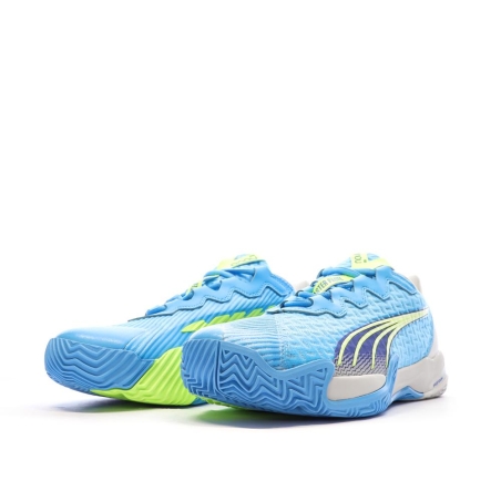 Chaussures de Padel Bleu Clair/Vert Homme Puma Nova Court