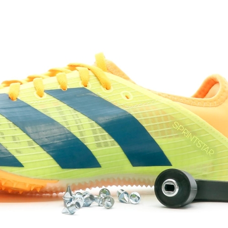 Chaussures Athlétisme verte Mixte Adidas Sprintstar
