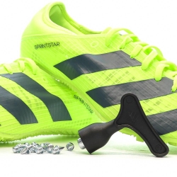 Chaussures d'athlétismes Jaune/Noire Homme Adidas Sprintstar