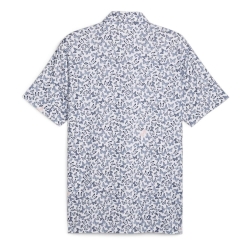 Polo de Golf Blanc/Marine Homme Puma Cloudspun Butterflies