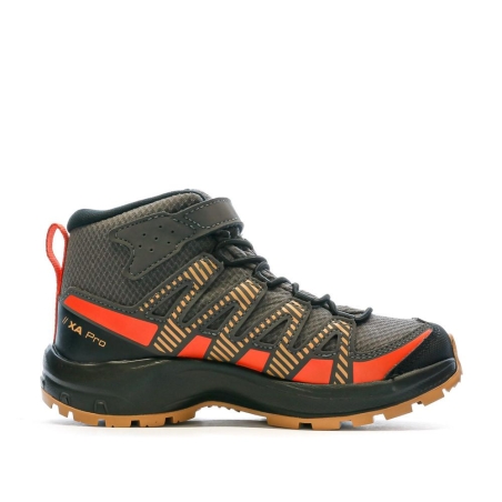 Chaussures de Randonnée Marron/Orange Garçon Salomon Xa Pro V8 Mid
