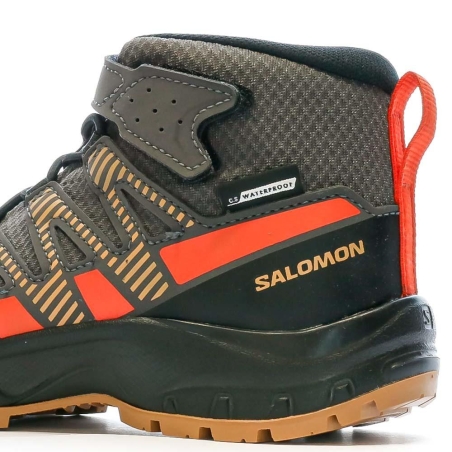 Chaussures de Randonnée Marron/Orange Garçon Salomon Xa Pro V8 Mid