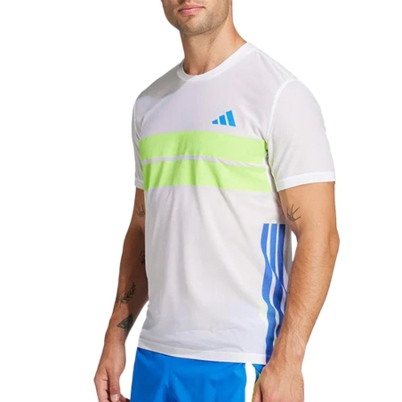 T-shirt de course Blanc Homme rétro Adizero