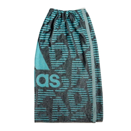 Serviette Turquoise/Noir Homme Adidas Wrap Towel