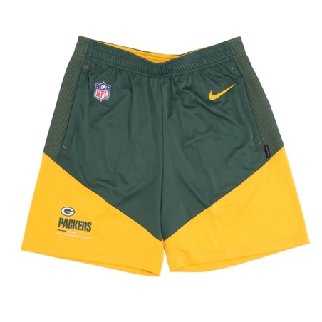 Green Bay Packers Short Jaune/Vert Homme Nike 11UW