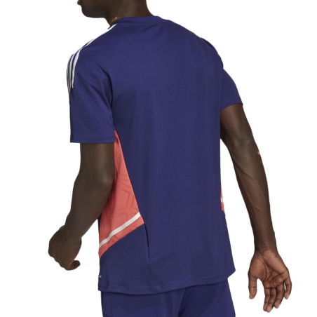 T-Shirt Violet Homme Adidas Con