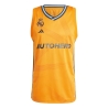 Real Madrid Maillot de Basketball Orange Homme Adidas 2024/25
