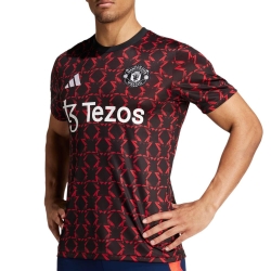 Manchester United Maillot Prématch Rouge/Noir Homme Adidas 23/24