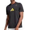 T-Shirt Noir/Jaune Homme Adidas IS2409