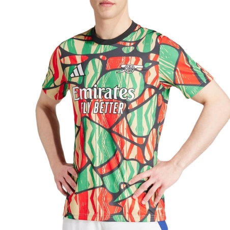 Arsenal Maillot d'avant-match Rouge/Vert Homme Adidas Preshi
