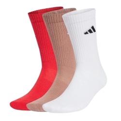 x3 Paires de Chaussettes Rouge/Blanc/Rose Homme Adidas JW9365