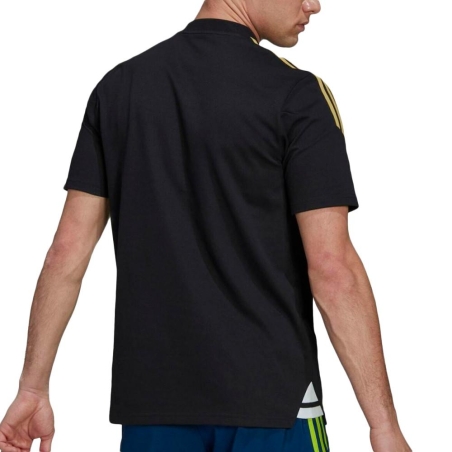 Juventus Turin Polo de foot Noir Homme Adidas 2022/23