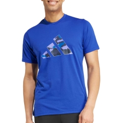 T-Shirt Bleu Homme Adidas Camo