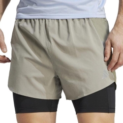 Short de Running Beige Homme Adidas 2in1 IB8933