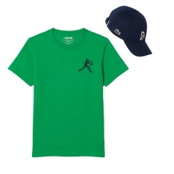T-Shirt + Casquette Vert Homme Lacoste TH1044