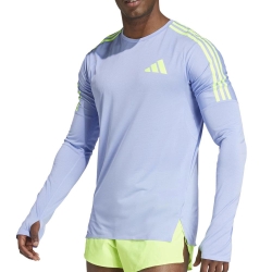 T-Shirt Manches Longues Bleu Homme Adidas Promo
