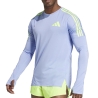 T-Shirt Manches Longues Bleu Homme Adidas Promo