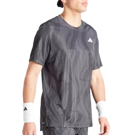 Maillot de Tennis Gris Homme Adidas Club Graph Tee