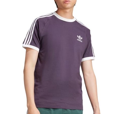 T-Shirt Violet Foncé Homme Adidas Stripes