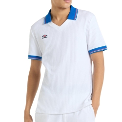 T-shirt de Tennis Blanc/Bleu Homme Umbro Brillante