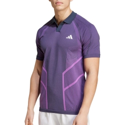 Polo Violet Homme Adidas Seam