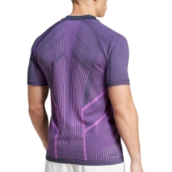 Polo Violet Homme Adidas Seam