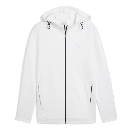 Sweat Zippé Blanc Homme Puma Evostripes