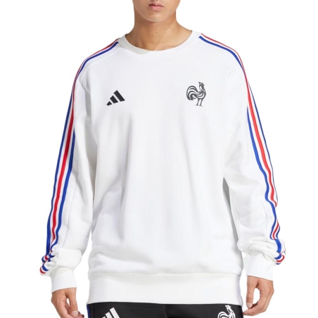 France Rugby Sweat Blanc Homme Adidas ESS