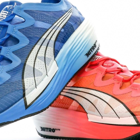 Chaussures de running Bleu/Rouge Homme Puma Fast Nitro
