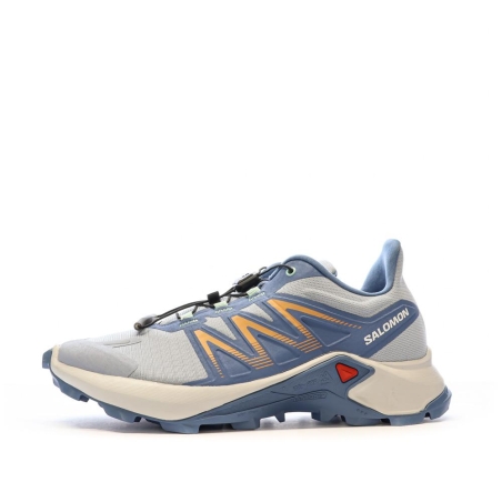 Chaussures de trail Bleu/Beige Femme Salomon Sagacross W
