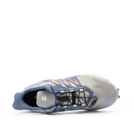 Chaussures de trail Bleu/Beige Femme Salomon Sagacross W