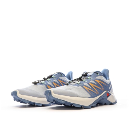 Chaussures de trail Bleu/Beige Femme Salomon Sagacross W