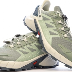 Chaussures de trail Vertes Femme Salomon Supercross 4W