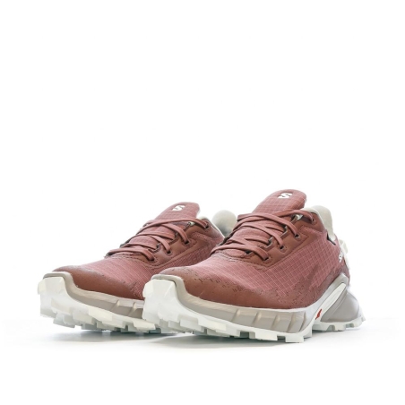 Chaussures de Trail Rouge/Blanche Femme Salomon Alphacross 4