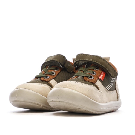 Baskets Hautes Beige/Camel Garçon Kickers Bottillon