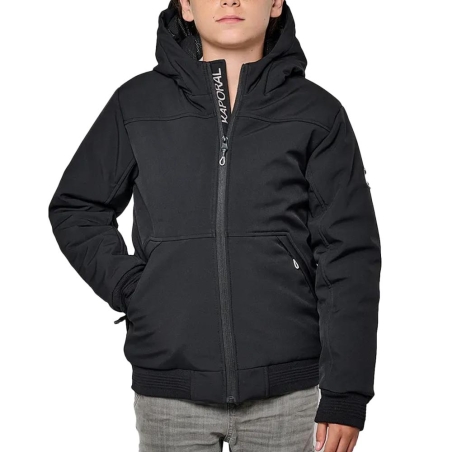 Blouson Noir Garçon Kaporal MOYERH24