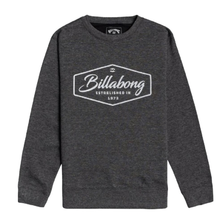 Sweat Gris/Noir Garçon Billabong Wavy