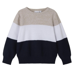 Pull Beige/Marine Garçon Name it Vohan