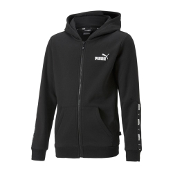 Sweat Zippé Noir Garçon Puma Tape