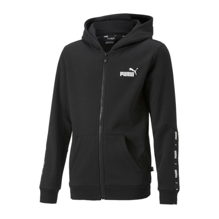Sweat Zippé Noir Garçon Puma Tape