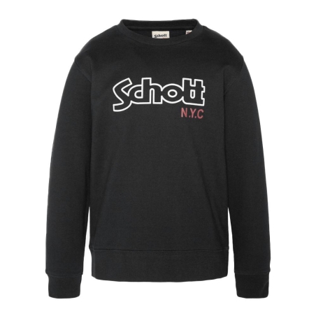 Sweat Noir Junior Schott Vintage
