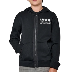 Sweat zippé Noir Garçon Kaporal MULL