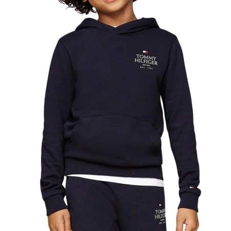 Sweat Noir Garçon Tommy Hilfiger Puff