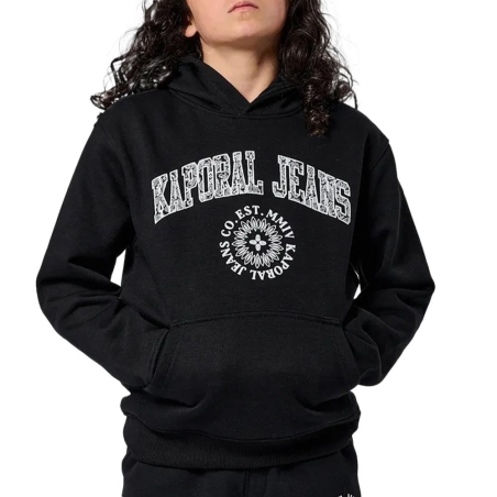 Sweat Capuche Noir Garçon Kaporal Oscar