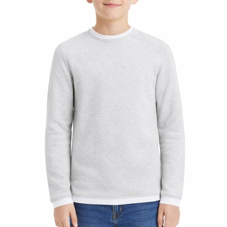 Pull Gris Garçon Jack & Jones Twinn Knit Neck