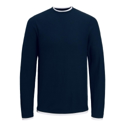 Pull Marine Garçon Jack & Jones Twinn Knit Neck