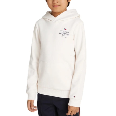 Sweat Blanc Garçon Tommy Hilfiger Puff