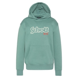 Sweat à Capuche Vert Garçon Schott Sidney